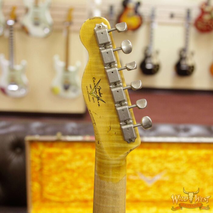 Fender Custom Shop Super Faded Aged 60s Telecaster Custom HS Flame Neck Heavy Relic Surf Green - Image 14