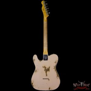 Fender Custom Shop Super Faded Aged 60s Telecaster Custom HS Flame Neck Heavy Relic Shell Pink - Image 6