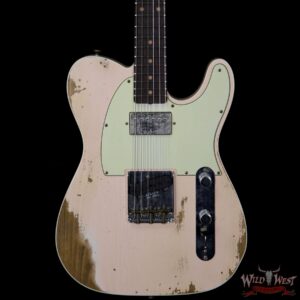 Fender Custom Shop Super Faded Aged 60s Telecaster Custom HS Flame Neck Heavy Relic Shell Pink - Image 3