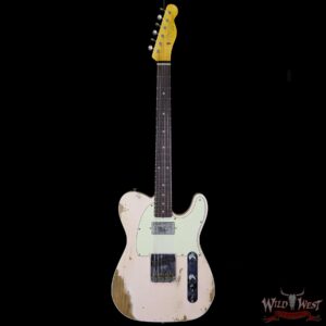 Fender Custom Shop Super Faded Aged 60s Telecaster Custom HS Flame Neck Heavy Relic Shell Pink - Image 5