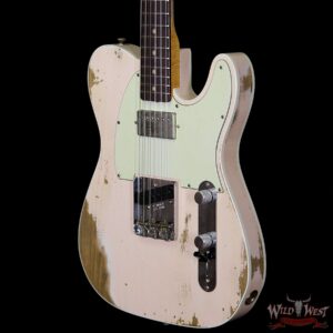 Fender Custom Shop Super Faded Aged 60s Telecaster Custom HS Flame Neck Heavy Relic Shell Pink - Image 2