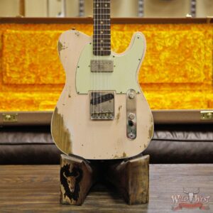 Fender Custom Shop Super Faded Aged 60s Telecaster Custom HS Flame Neck Heavy Relic Shell Pink - Image 13