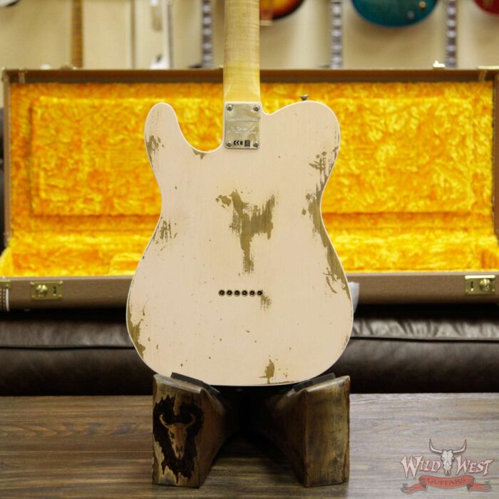 Fender Custom Shop Super Faded Aged 60s Telecaster Custom HS Flame Neck Heavy Relic Shell Pink - Image 15