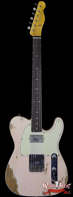 Fender Custom Shop Super Faded Aged 60s Telecaster Custom HS Flame Neck Heavy Relic Shell Pink