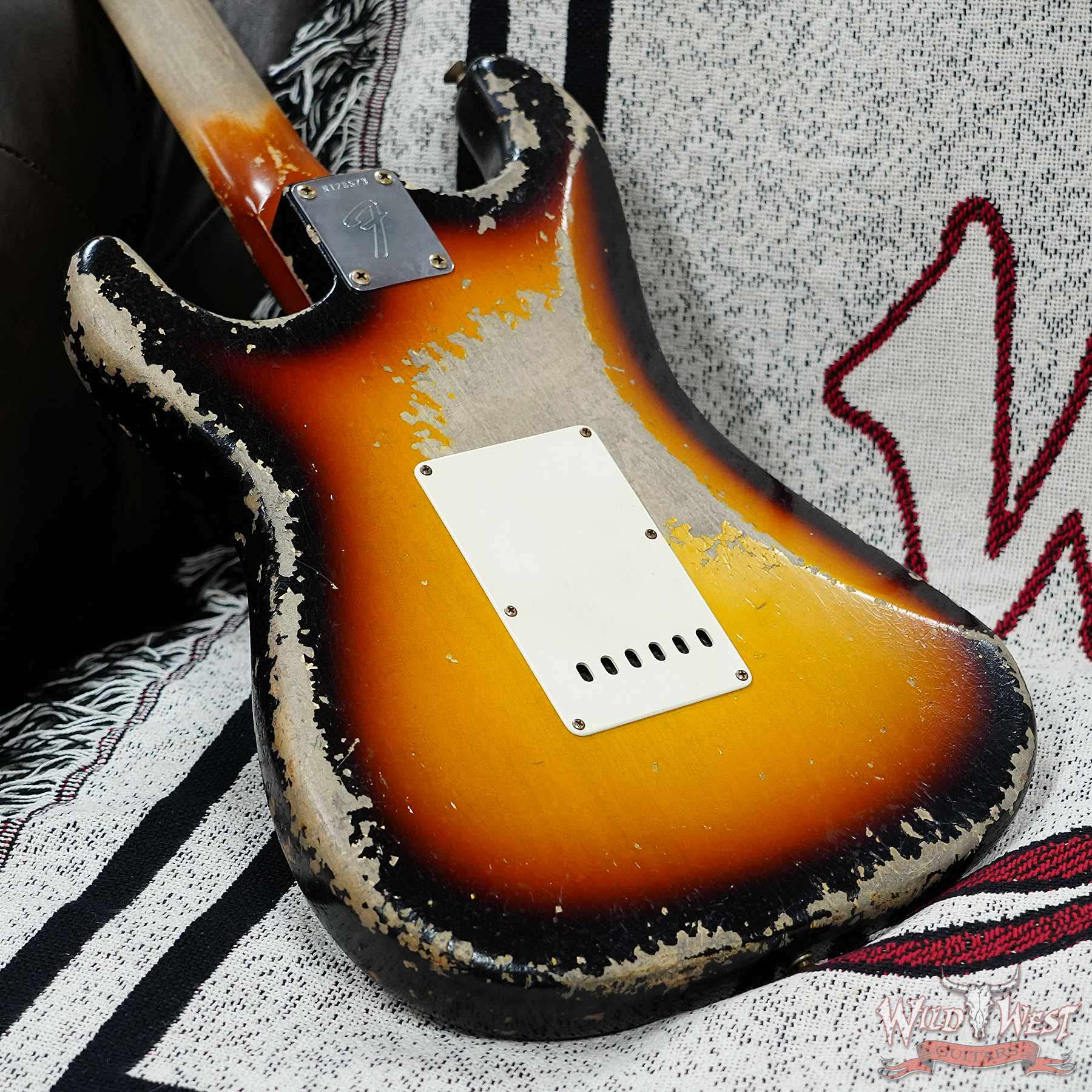 fender-68st-r128573-d7__wwg.jpg Fender Custom Shop 1968 Stratocaster Heavy Relic Faded 3 Tone Sunburst by Nick Saccone Master Builder Apprentice 7.45 LBS Josefina Pickups - Image 12