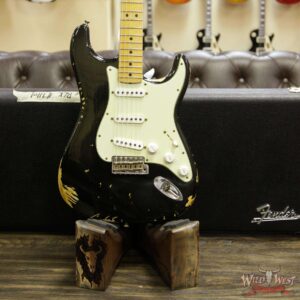 Fender Custom Shop 1969 Stratocaster Heavy Relic Maple Neck Fat Head Black - Image 13