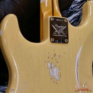 Fender Custom Shop Limited Edition 70th Anniversary 1954 Stratocaster Hardtail Relic Nocaster Blonde with Black Pickguard & Gold Hardware 6.50 LBS - Image 13