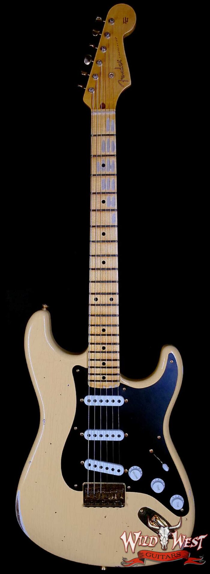 Fender Custom Shop Limited Edition 70th Anniversary 1954 Stratocaster Hardtail Relic Nocaster Blonde with Black Pickguard & Gold Hardware 6.50 LBS - Image 1