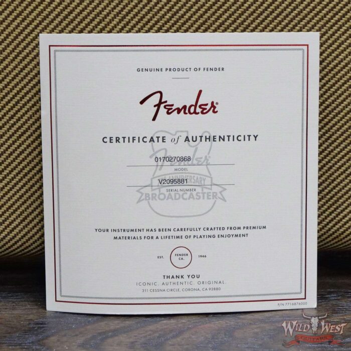 Fender USA 70th Anniversary Broadcaster Maple Fingerboard Blackguard Blonde V2095881 - Image 11