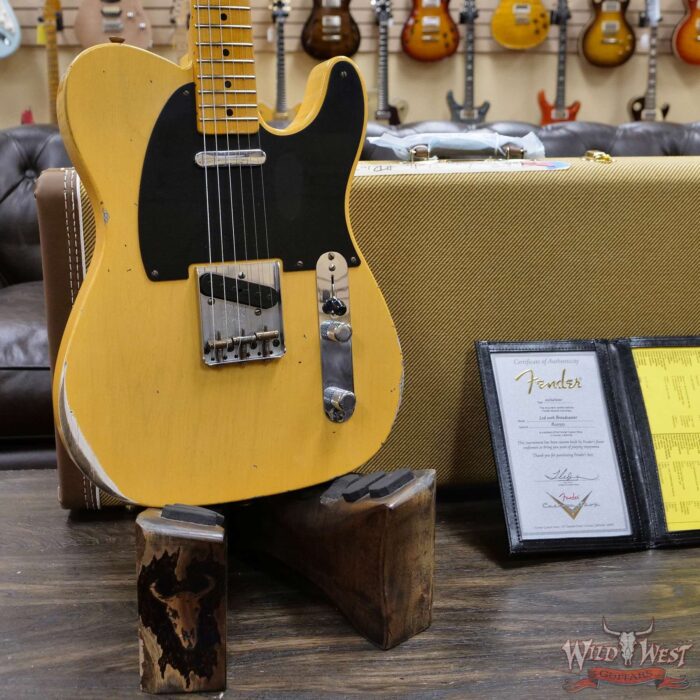 Fender Custom Shop Limited Edition 70th Anniversary Broadcaster (Telecaster) Relic Nocaster Blonde R107373 - Image 8
