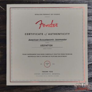 Fender American Acoustasonic Jazzmaster Ebony Fingerboard Tungsten - Image 12