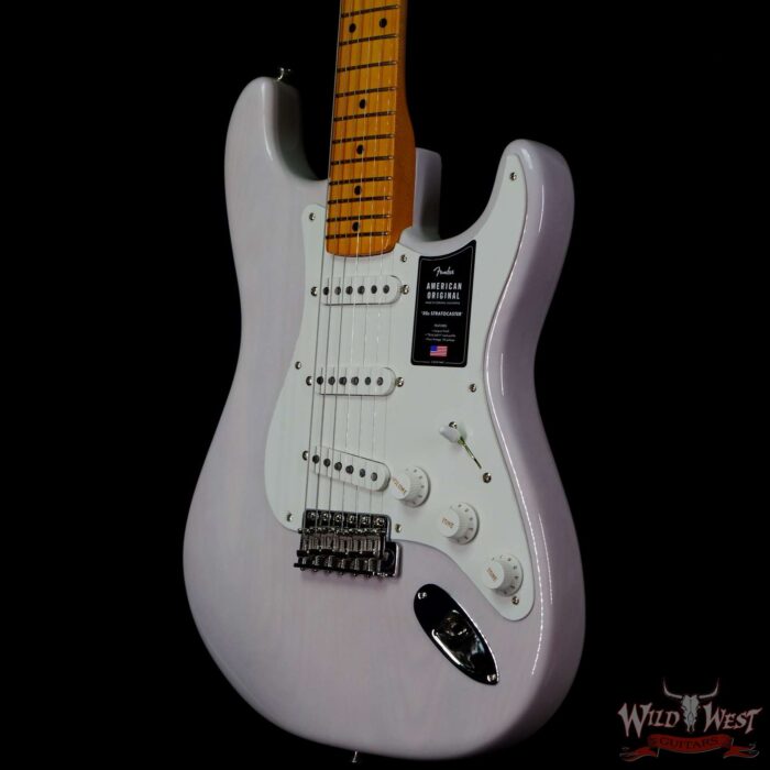 Fender American Original ‘50s Stratocaster Maple Fingerboard White Blonde - Image 2