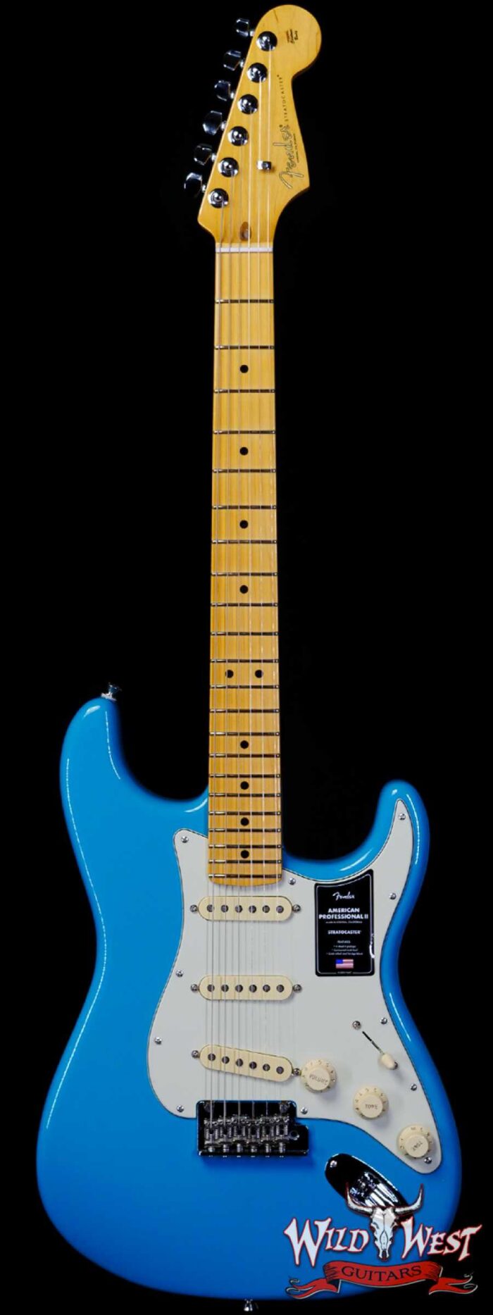 Fender American Professional II Stratocaster Maple Fingerboard Miami Blue (Blemished) - Image 1