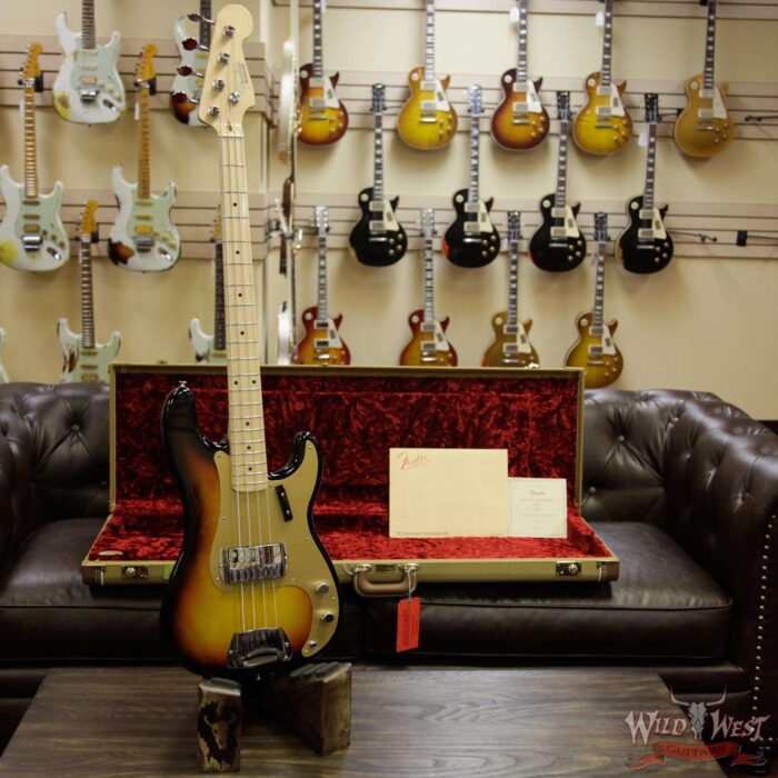 Fender USA American Vintage `58 Precision Bass P Bass Maple Fretboard 3 Tone Sunburst - Image 9