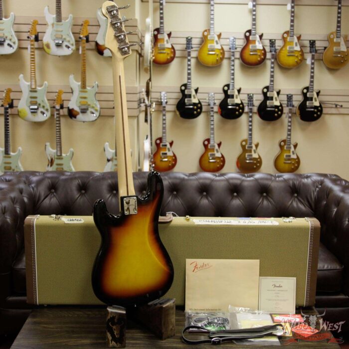 Fender USA American Vintage `58 Precision Bass P Bass Maple Fretboard 3 Tone Sunburst - Image 11