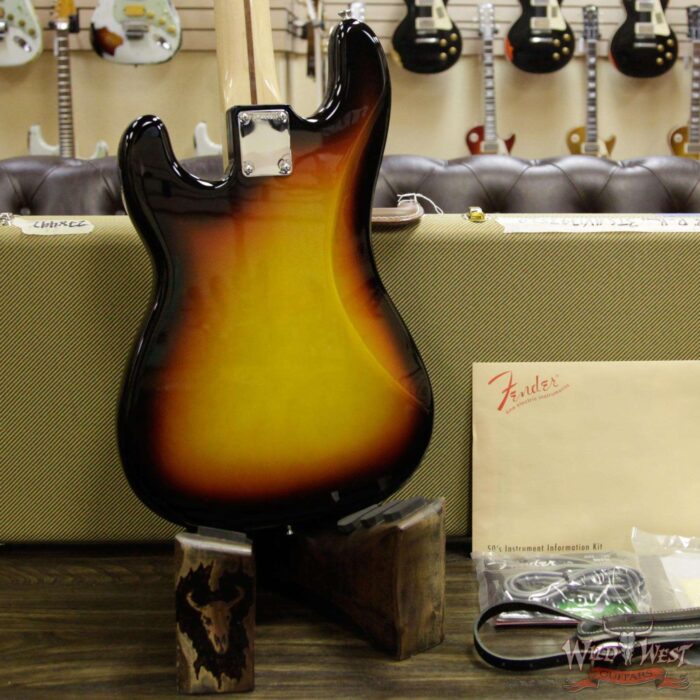 Fender USA American Vintage `58 Precision Bass P Bass Maple Fretboard 3 Tone Sunburst - Image 12
