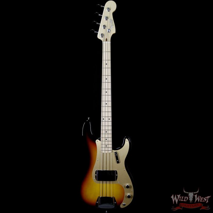 Fender USA American Vintage `58 Precision Bass P Bass Maple Fretboard 3 Tone Sunburst - Image 3
