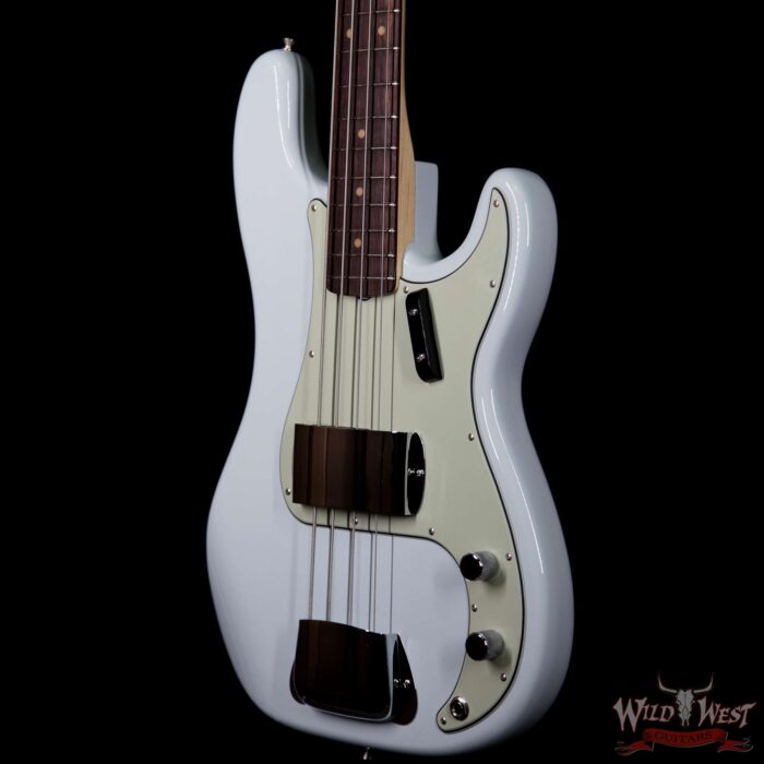 Fender USA American Vintage `63 Precision Bass P Bass Rosewood Fretboard Sonic Blue - Image 2