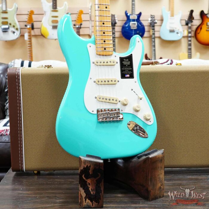 Fender American Vintage II 1957 Stratocaster Maple Neck Sea Foam Green 7.65 LBS 7.65 LBS - Image 6