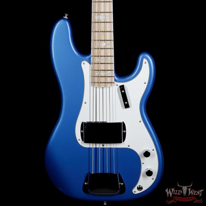 2014 Fender American Design Experience Precision Bass Maple Neck Block Inlay Lake Placid Blue - Image 3