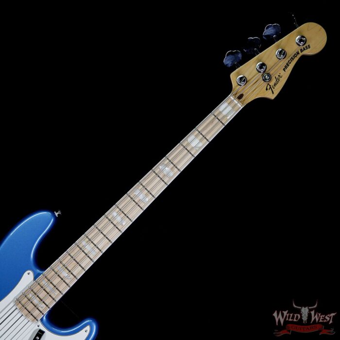 2014 Fender American Design Experience Precision Bass Maple Neck Block Inlay Lake Placid Blue - Image 9