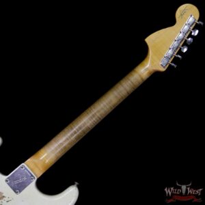 Fender Custom Shop 1969 Stratocaster HSS Heavy Relic Flame Maple Neck Fat Head Olympic White - Image 11