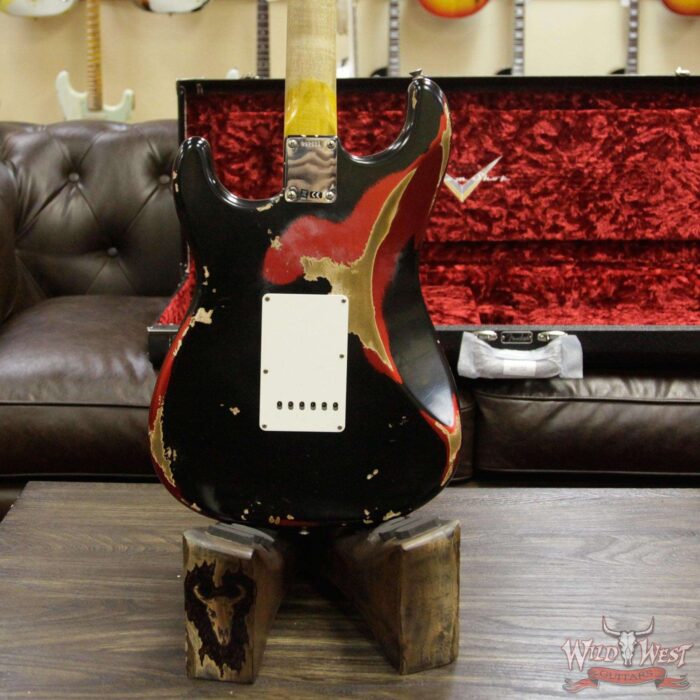 Fender Custom Shop Black Lightning 2.0 Stratocaster Heavy Relic HSS 22 Frets Rosewood Board Candy Apple Red - Image 13
