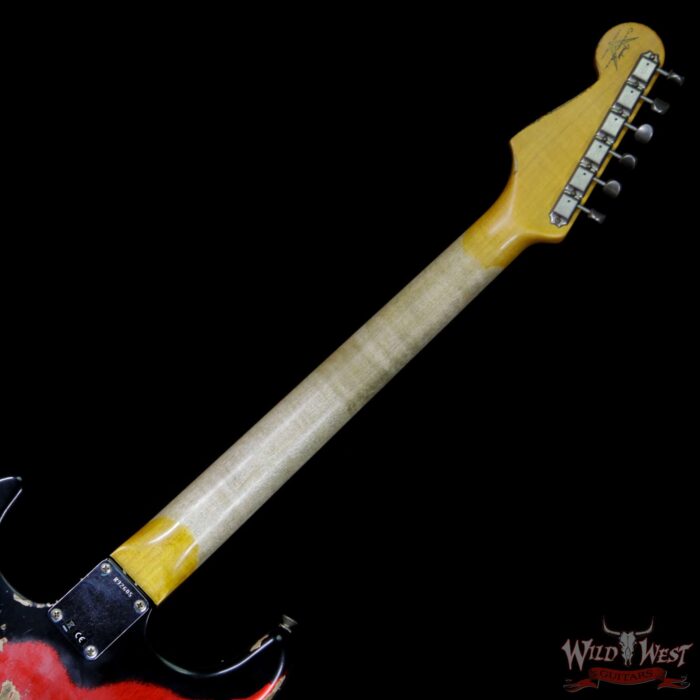 Fender Custom Shop Black Lightning 2.0 Stratocaster Heavy Relic HSS 22 Frets Rosewood Board Candy Apple Red - Image 9