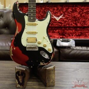 Fender Custom Shop Black Lightning 2.0 Stratocaster Heavy Relic HSS 22 Frets Rosewood Board Candy Apple Red - Image 12