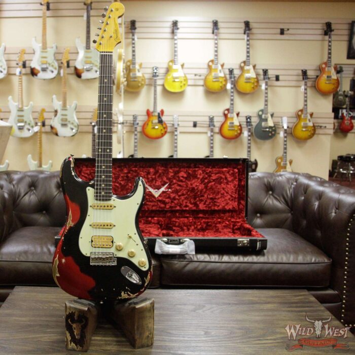 Fender Custom Shop Black Lightning 2.0 Stratocaster Heavy Relic HSS 22 Frets Rosewood Board Candy Apple Red - Image 10