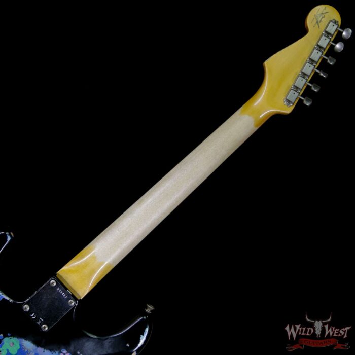 Fender Custom Shop Black Lightning 2.0 Stratocaster Heavy Relic HSS Maple Neck 22 Frets Blue Flower - Image 6
