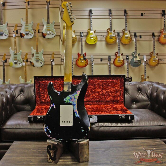 Fender Custom Shop Black Lightning 2.0 Stratocaster Heavy Relic HSS Maple Neck 22 Frets Blue Flower - Image 11