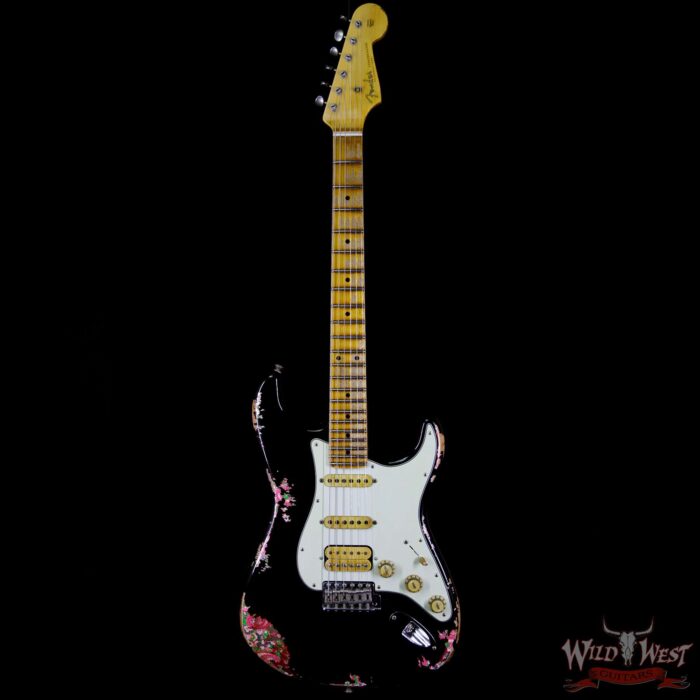 Fender Custom Shop Black Lightning 2.0 Stratocaster Heavy Relic HSS 22 Frets Maple Neck Pink Paisley - Image 3