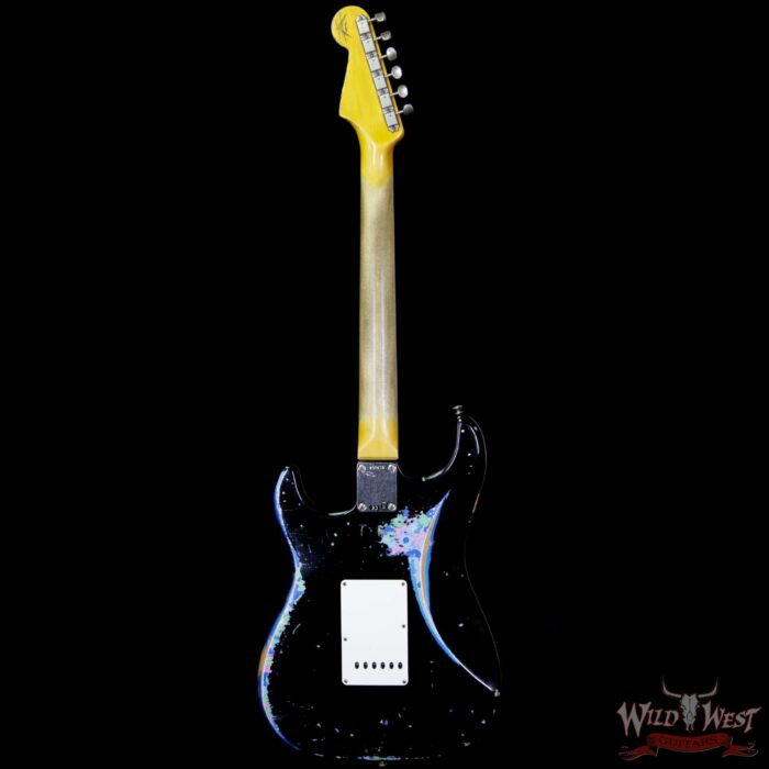 Fender Custom Shop Black Lightning 2.0 Stratocaster Heavy Relic HSS 21 Frets Rosewood Board Blue Flower - Image 6