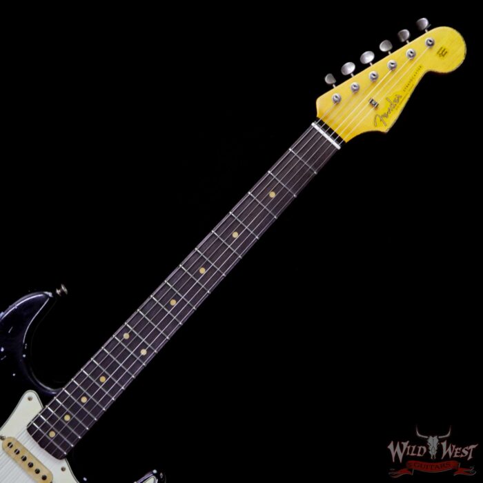 Fender Custom Shop Black Lightning 2.0 Stratocaster Heavy Relic HSS 21 Frets Rosewood Board Blue Flower - Image 8