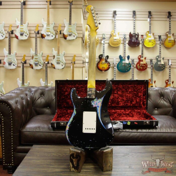 Fender Custom Shop Black Lightning 2.0 Stratocaster Heavy Relic HSS 21 Frets Rosewood Board Blue Flower - Image 13