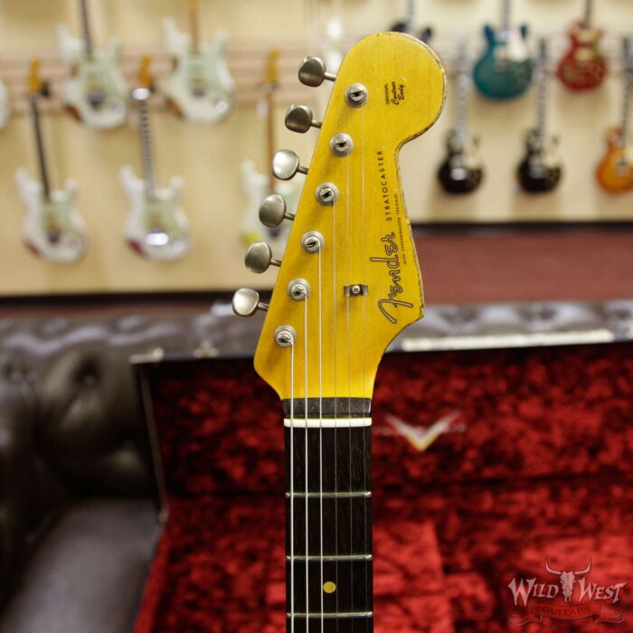 Fender Custom Shop Black Lightning 2.0 Stratocaster Heavy Relic HSS 21 Frets Rosewood Board Blue Flower - Image 11