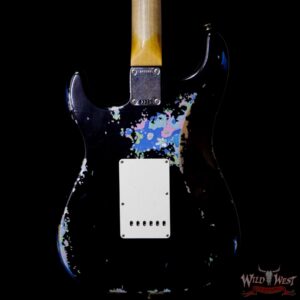 Fender Custom Shop Black Lightning 2.0 Stratocaster Heavy Relic HSS 22 Frets Rosewood Board Blue Flower - Image 7