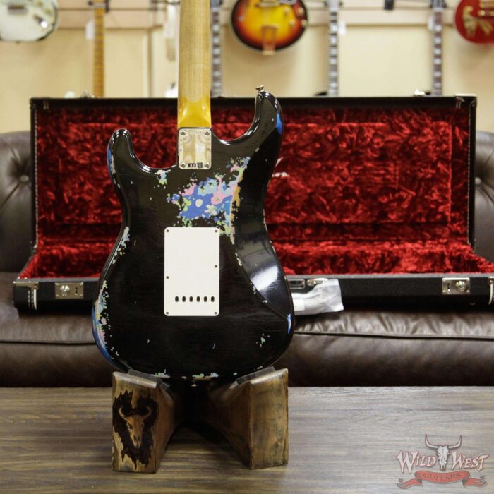 Fender Custom Shop Black Lightning 2.0 Stratocaster Heavy Relic HSS 22 Frets Rosewood Board Blue Flower - Image 15