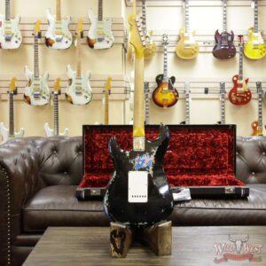 Fender Custom Shop Black Lightning 2.0 Stratocaster Heavy Relic HSS 22 Frets Rosewood Board Blue Flower - Image 13