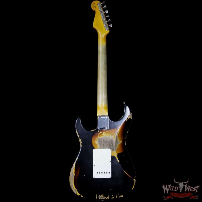 Fender Custom Shop Black Lightning 2.0 Stratocaster Heavy Relic HSS 22 Frets Rosewood Board 3 Tone Sunburst - Image 6