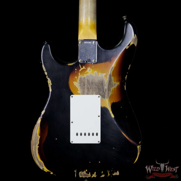 Fender Custom Shop Black Lightning 2.0 Stratocaster Heavy Relic HSS 22 Frets Rosewood Board 3 Tone Sunburst - Image 7