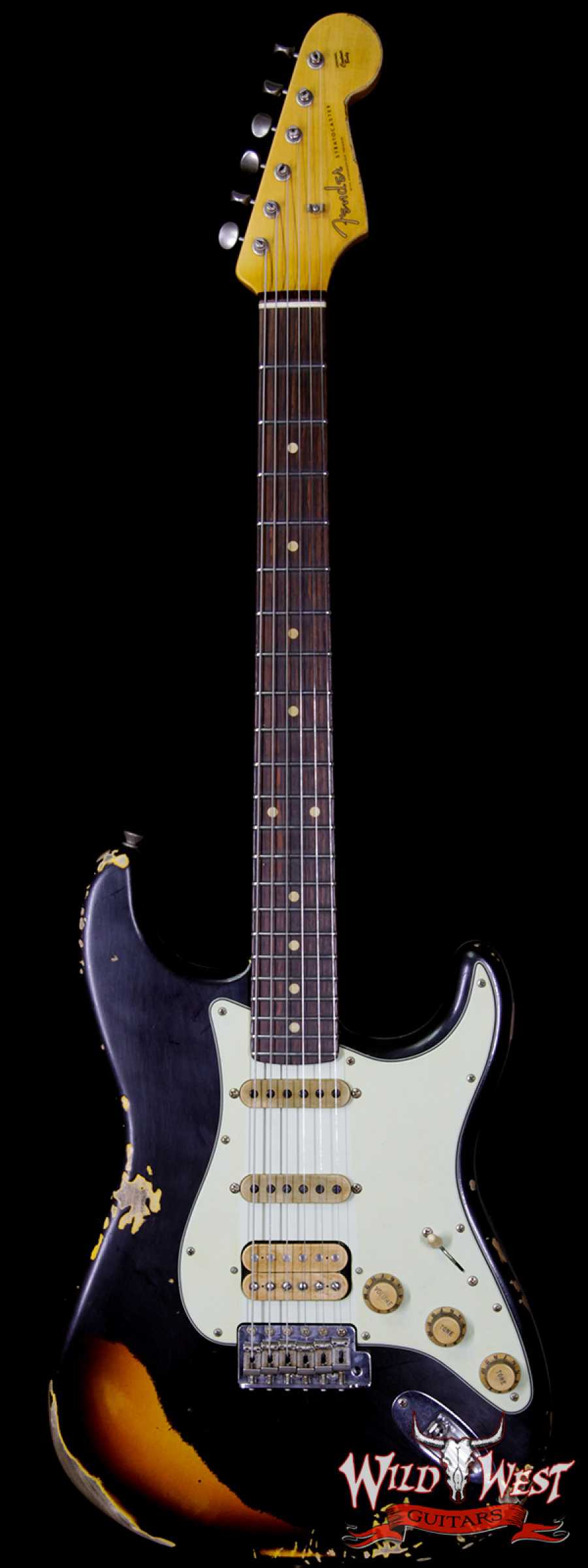 fender-blacklightning-strat-hss-rw32-3ts-r93609-main__wwg_large.jpg Fender Custom Shop Black Lightning 2.0 Stratocaster Heavy Relic HSS 22 Frets Rosewood Board 3 Tone Sunburst - Image 1