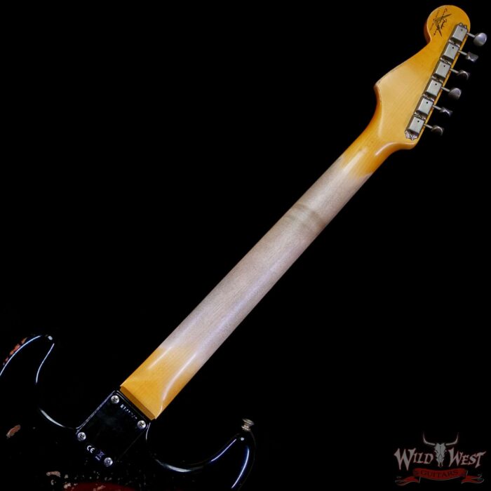 Fender Custom Shop Wild West Black Lightning Stratocaster HSS Floyd Rose 22 Frets Rosewood Fingerboard Heavy Relic Candy Apple Red 8.00 LBS - Image 5