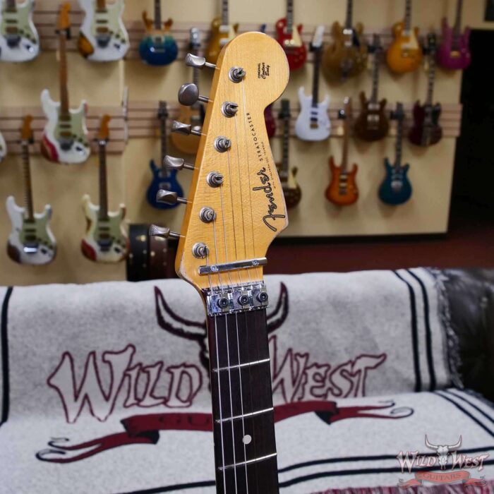Fender Custom Shop Wild West Black Lightning Stratocaster HSS Floyd Rose 22 Frets Rosewood Fingerboard Heavy Relic Candy Apple Red 8.00 LBS - Image 6
