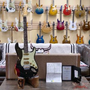 Fender Custom Shop Wild West Black Lightning Stratocaster HSS Floyd Rose 22 Frets Rosewood Fingerboard Heavy Relic Candy Apple Red 8.00 LBS - Image 7