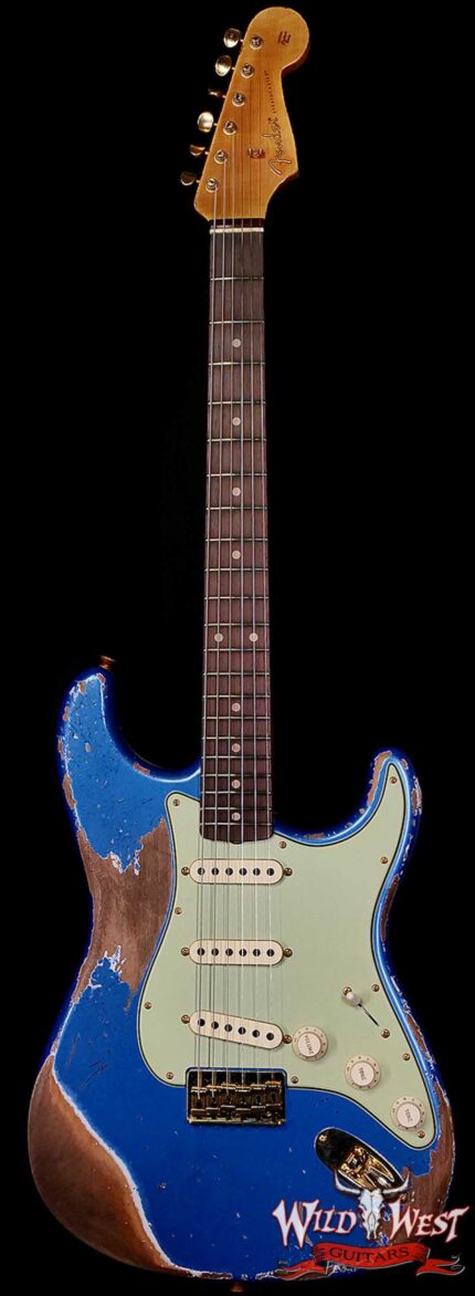 Fender Custom Shop Wild West Guitars 25th Anniversary 1960 Stratocaster Hardtail Madagascar Rosewood Fretboard Heavy Relic Lake Placid Blue 7.15 lbs