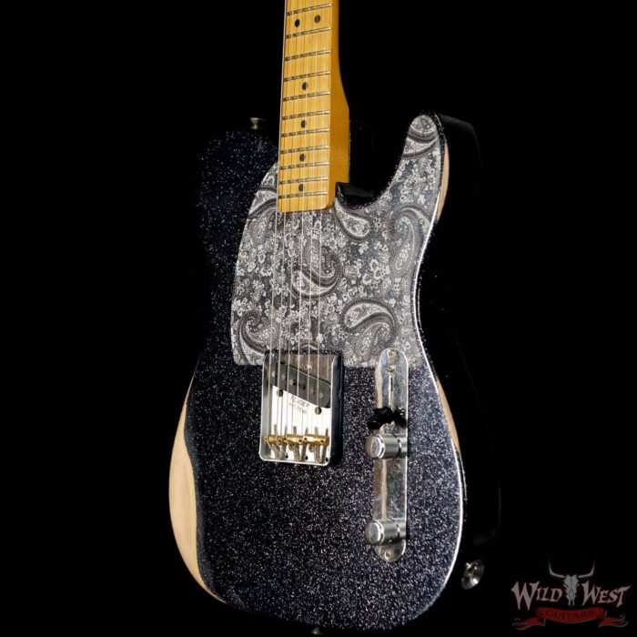 Fender Brad Paisley Esquire Road Worn Black Sparkle 5 LBS 15 OZ - Image 2