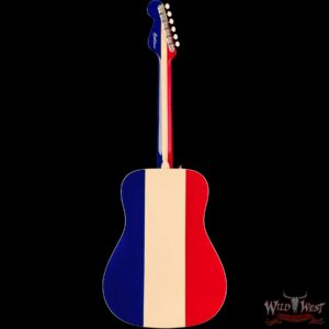 Fender Buck Owens Kingma Electric-Acoustic Guitar with Case Red White and Blue - Image 4