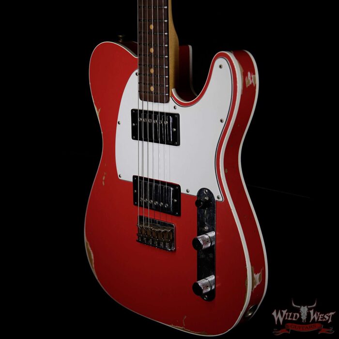 Fender Custom Shop 1958 Telecaster Custom Relic HH EVH Pickups Fiesta Red - Image 2